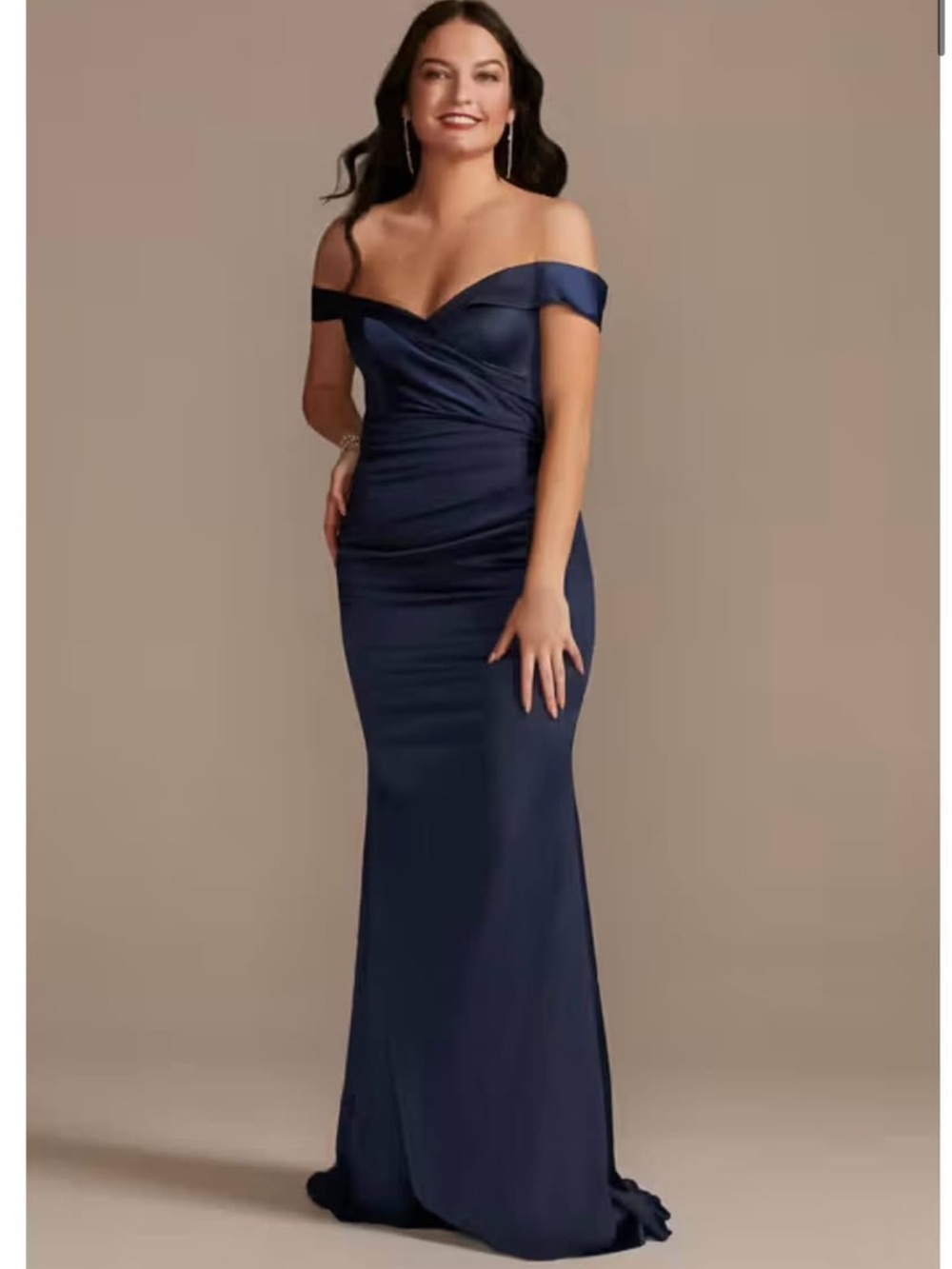 David's Bridal Off-the-Shoulder Gown